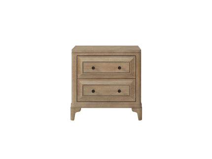 Queen Canopy Bedroom Set With A 2 Drawer Nightstand A Dresser With Poster Mirror And A Door Chest - Sand