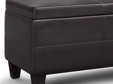 Avalon - Lift Top Rectangular Storage Ottoman - Tanners Brown