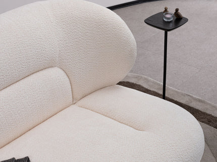 Modern Fashion Yp40116W Circular Curve Design Sofa, 4 Seater For Office & Bedroom - White