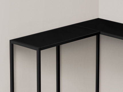 Corner Accent Console Table For Entryway, Contemporary & Modern - Black