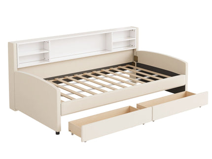 Luxurious Upholstered Platform Bed With Storage Drawers