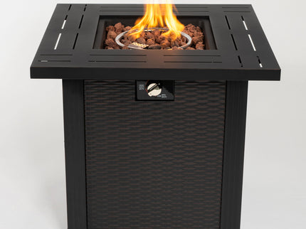 Square Fire Pit Table - Brown