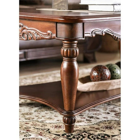 3 Piece Coffee Table With Open Shelf - Cherry