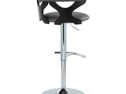 Gardenia - Contemporary Adjustable Barstool & Swivel, Rounded T Footrest (Set of 2)