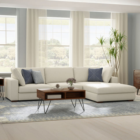 Charlie - Upholstered Deep Seater Sectional Sofa