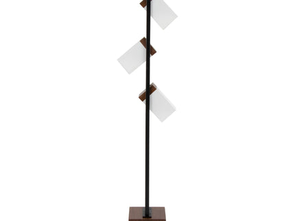 Bento - Contemporary Floor Lamp - Black / Walnut / White