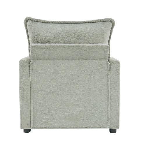 Modern Single Seat Accent Chair With Side Storage Pockets