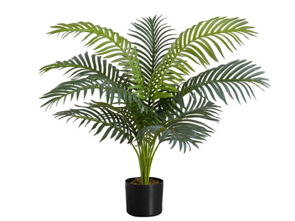 34" Tall, Artificial Plant, Palm Tree, Indoor, Faux, Fake, Floor, Greenery, Potted, Real Touch, Decorative - Green / Black
