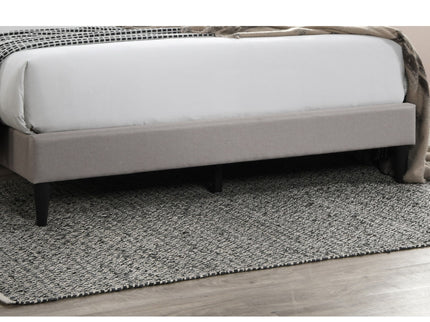 Platform Bed With Diamond Tufted Headboard