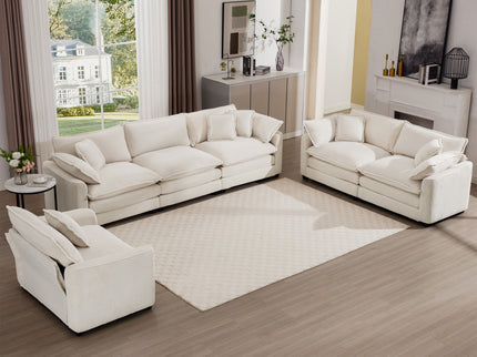 Elegant Oversized Sectional Sofa Set With Deep Seats And Flexible Layout