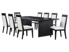 Black / 9 Pc. Table, 8 Chairs