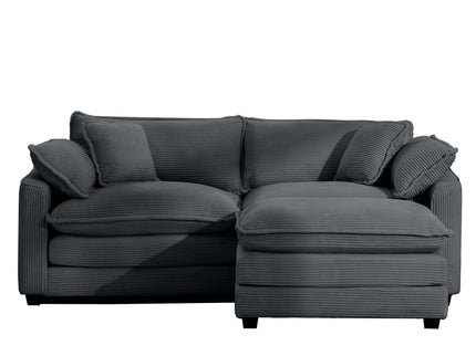 Modular Oversized Cushion Sofa With Ottoman, Low Back, Deep Seating Sofa Set