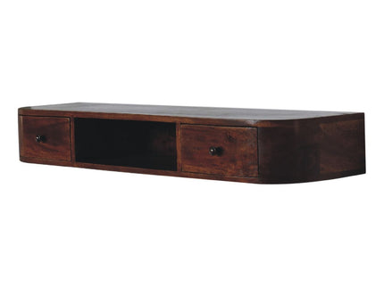 Lunar - 2 Drawer Floating Console - Chestnut