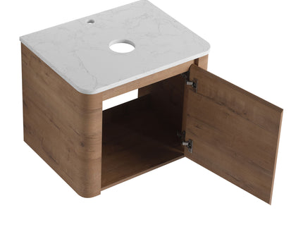 Wall Mounted Bathroom Vanity With Art Sink, 1 Soft Close Door