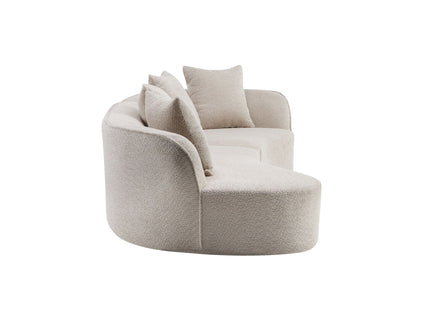 Elegant Curved Sectional Sofa With Full Foam Comfort