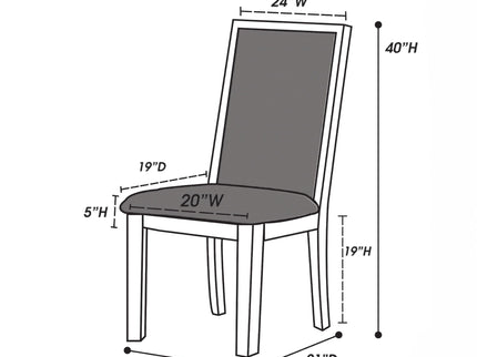 Upholstered Dining Chairs (Set of 2) - Gray - Fabric