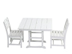 White / 3 Pc. Table, 2 Chairs