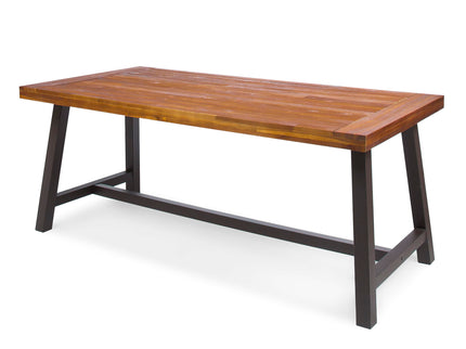 Outdoor Sandblast Finish Acacia Wood Dining Table