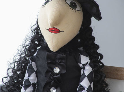 Halloween Sitting Witch Decor - Black