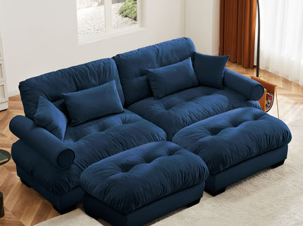 Super Comfort Oversized Modular Sectional Sofa With Movable Ottoman