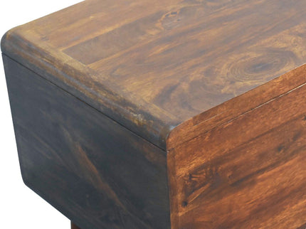 Curved Blanket Box - Chestnut
