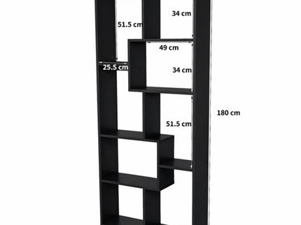Asymmetrical Display Shelf & Bookcase, 5 Tier