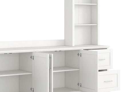 Arched Entertainment Center Wall Unit With Drawers, TV Stand