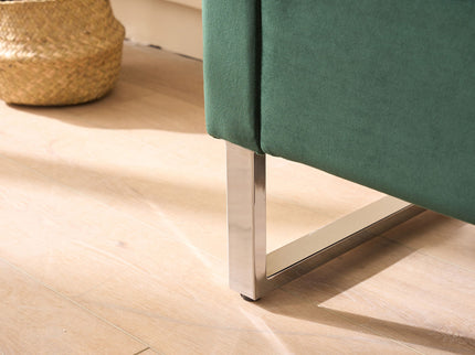 Wide Storage Soft Ottoman Bench With Armrests