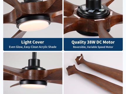 Ceiling Fan With Light And Remote Control