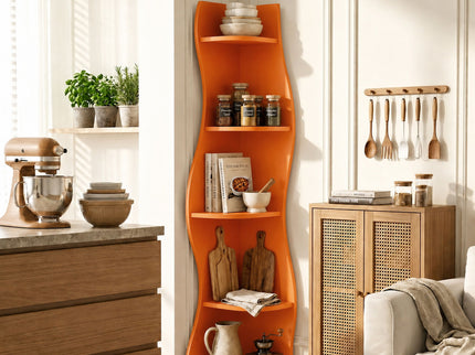 5 Tier S - Shaped Corner Shelf For Living Room