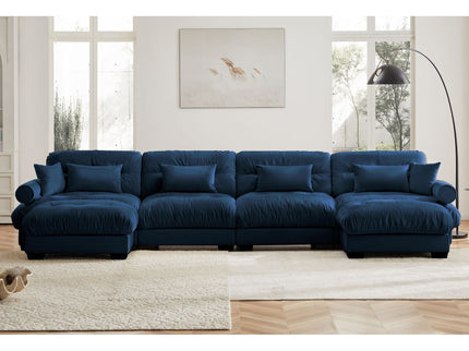 Super Comfort Oversized Modular Sectional Sofa With Movable Ottoman