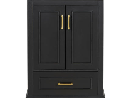 Bathroom Vanity With Sink, 1 Divided Drawer And 2 Soft Close Doors With Double Shelf