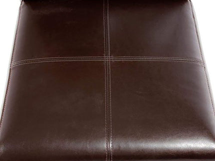 Bonded Leather Upholstered Dining Chair With Solid Wood Legs (Set of 2) - Chocolate
