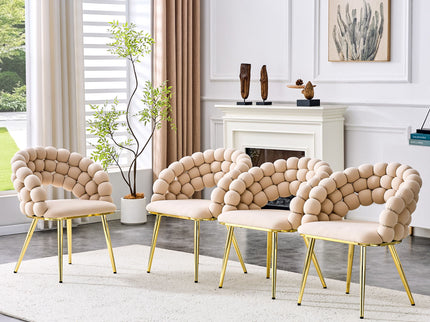 Puffy Bubble, Ball Chain Chairs For Dining Room (Set of 2)