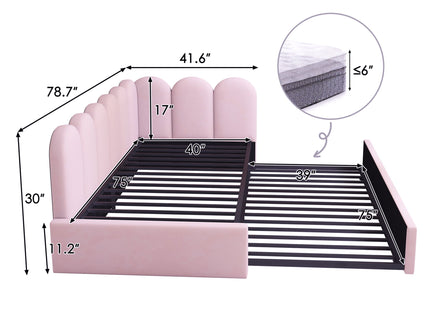 Upholstered Daybed With Pull-Out Bed