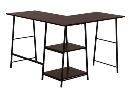 Computer Desk, Home Office, Corner, Storage Shelves, L Shape, Work, Laptop, Contemporary, Modern
