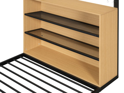 Bed House Frame With Shelves And Lights
