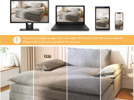 Modern Oversized Double Chaise Lounge Chair