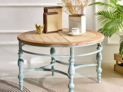 Round Top Carved Table For Living Room