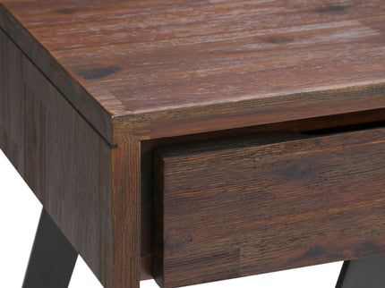 Lowry - Desk - Distressed Charcoal Brown