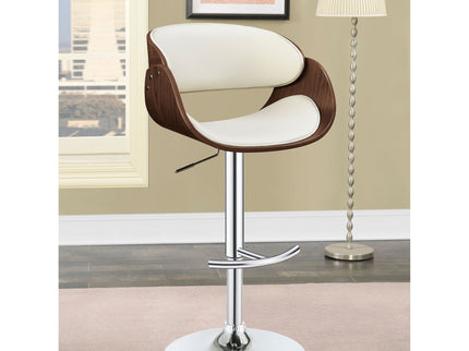 Ergonomic Adjustable Bar Stool - Ivory