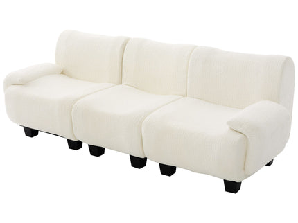 3 Seater Sofa Couch With Curved Armrests