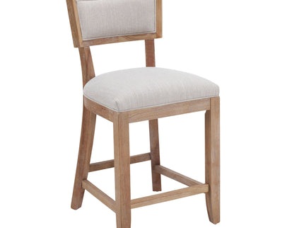 Upholstered Counter Height Bar Stools With Comfy Back (Set of 2)