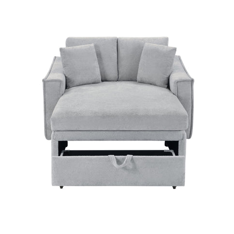 Modern Chaise Sofa With Hidden Storage For Living Room