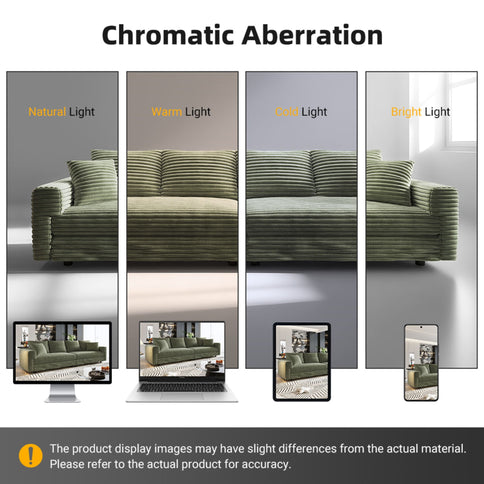 Convertible Deep Seat Sofa With Soft Pillows And Ottomans