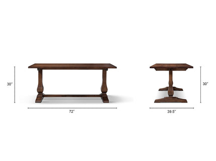 Whitmore - Trestle Dining Table - Dark Brown
