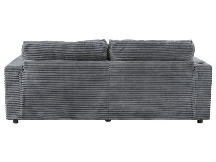 Oversized Loveseat Chaise With 2 USB Ports, 2 Cup Holders And 2 Throw Pillows