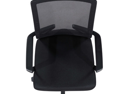 Ergonomic Height Adjustable Office Chair With Armrest - Black