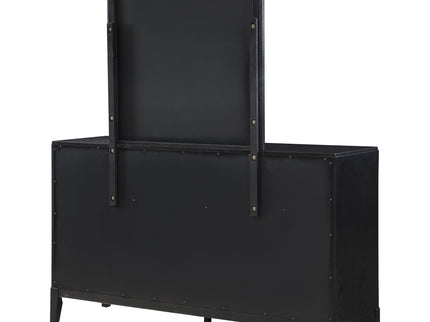 Ennis - 8 Drawer Dresser With Mirror - Black
