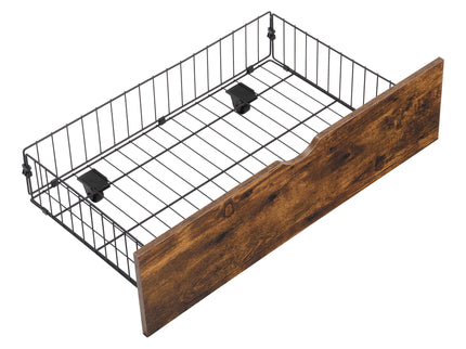 Modern Platform Bed, USB Charging Station, 2 Drawers, LED Lights